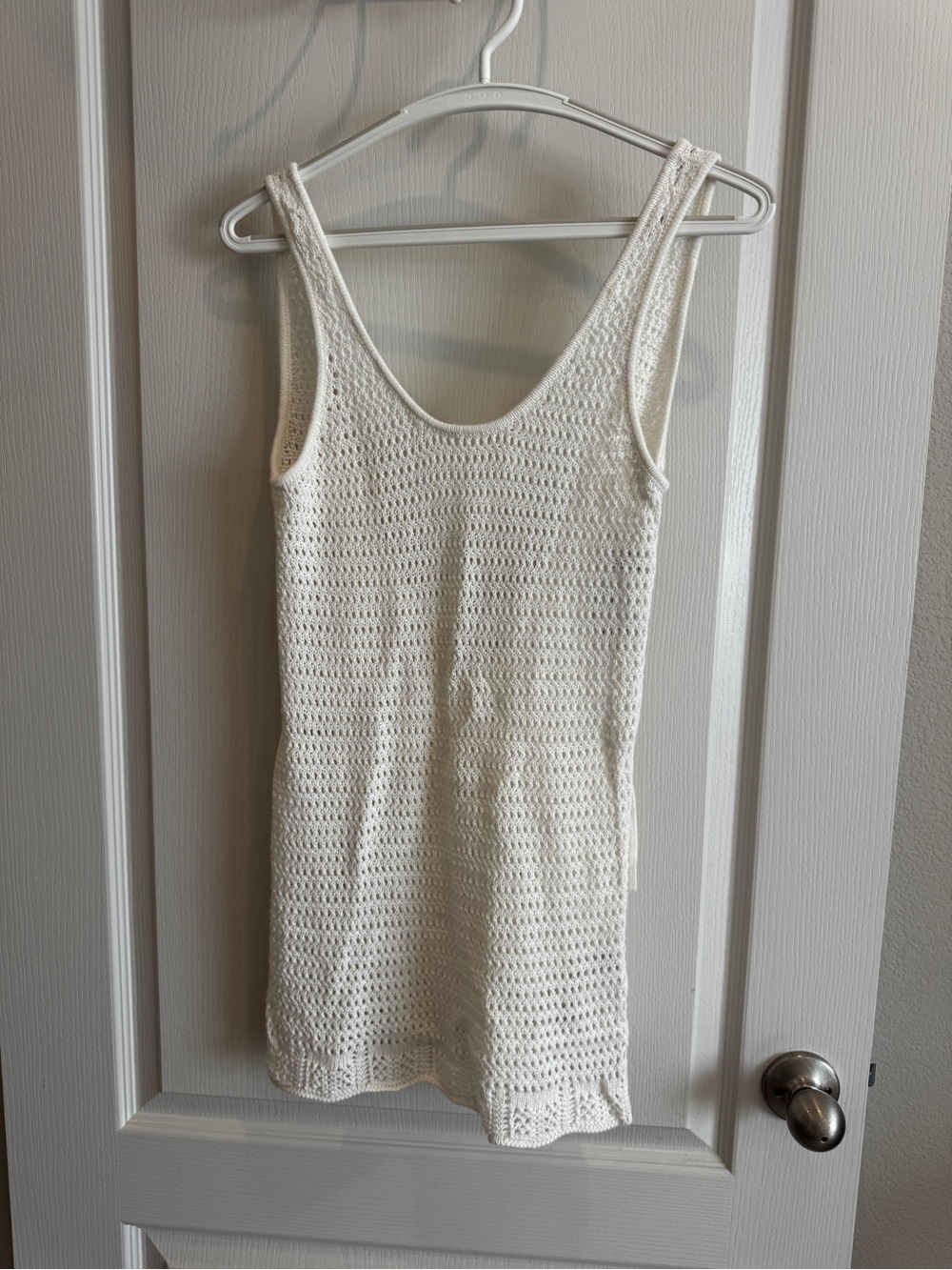 Hollister Swim Cover White Crochet Dress